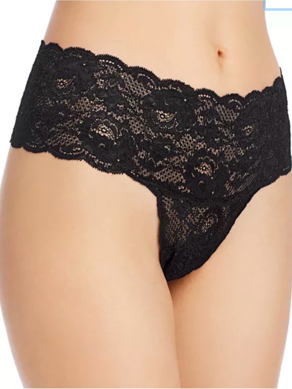 Cosabella Black Red Never Say Never Extended Cutie Lace Hipster Thong NWT 1X 2pk